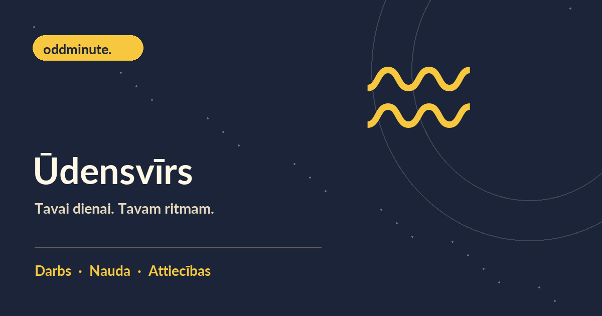 Ūdensvīrs – dienas horoskops